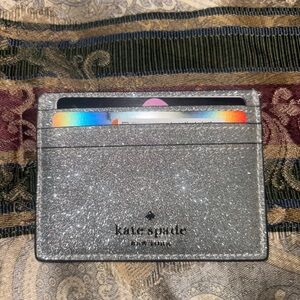 Kate Spade Sparkling Silver Card Holder